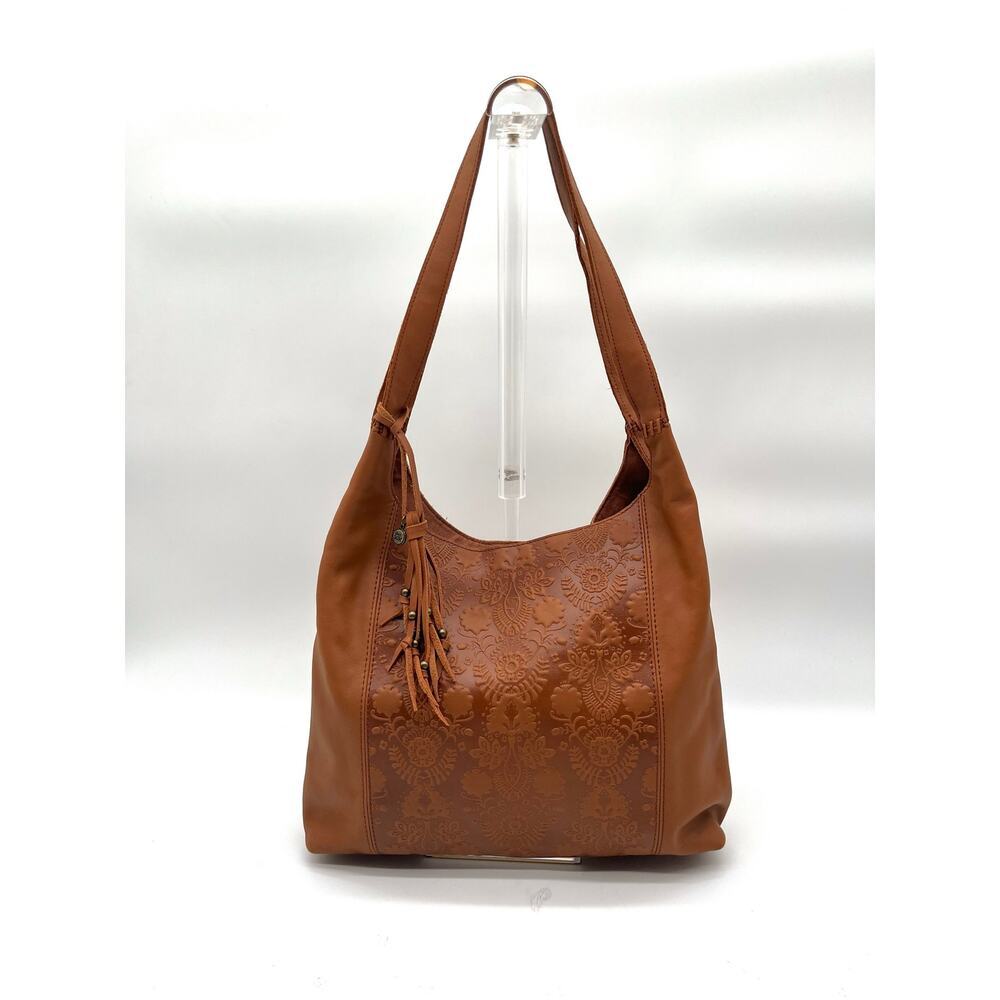 THE SAK Hobo Tooled Leather Satchel with Tassel Charm - Picture 5 of 8